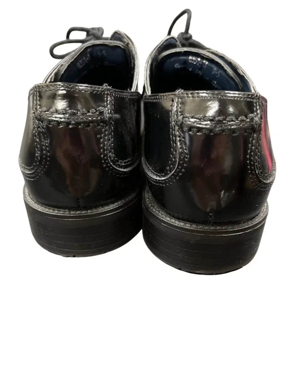 Bacco Bucci mens black leather square toe oxford dress shoes sz 9.5 SKU 10-663